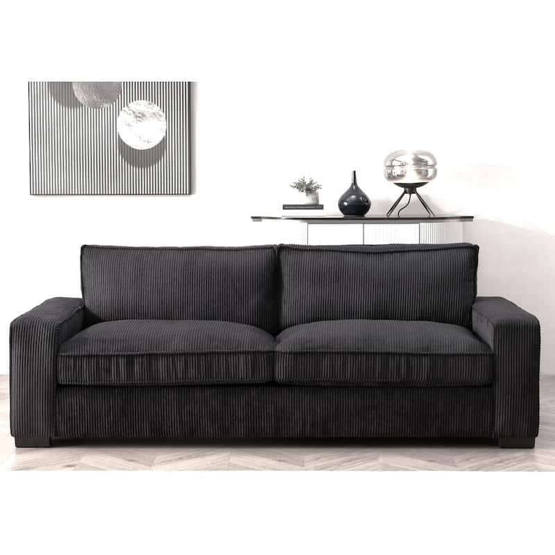 Luxe Corduroy Sofa with Sleek Design Spacious and Comfortable 3 Seater Couch Large