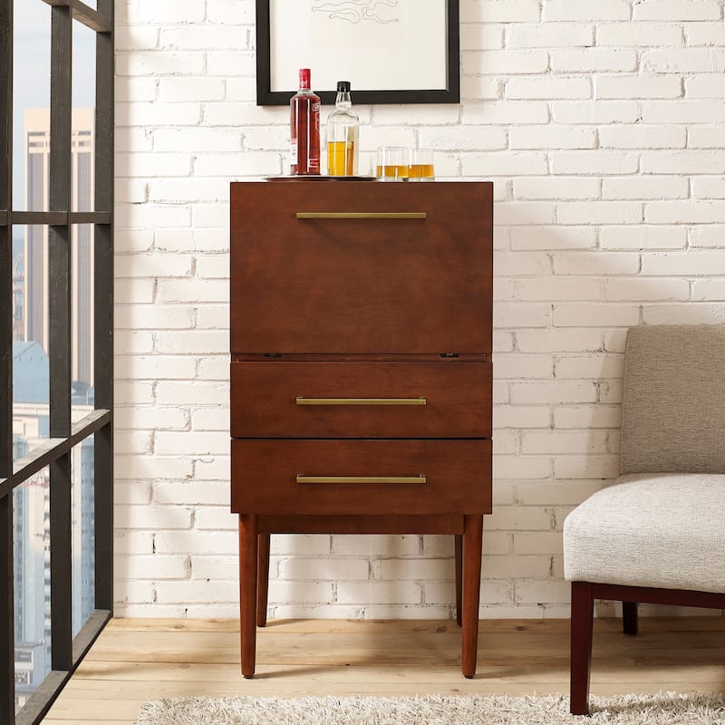 Crosley Everett Spirit Cabinet In Mahogany Finish