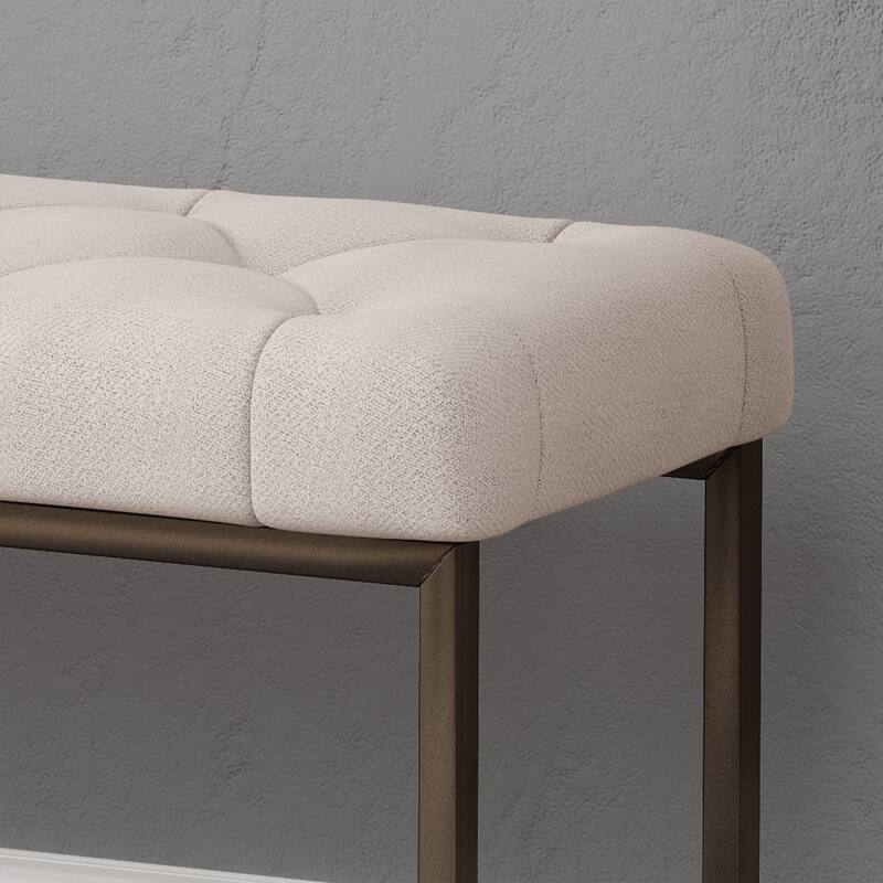Upholstered Button Tufted Bench