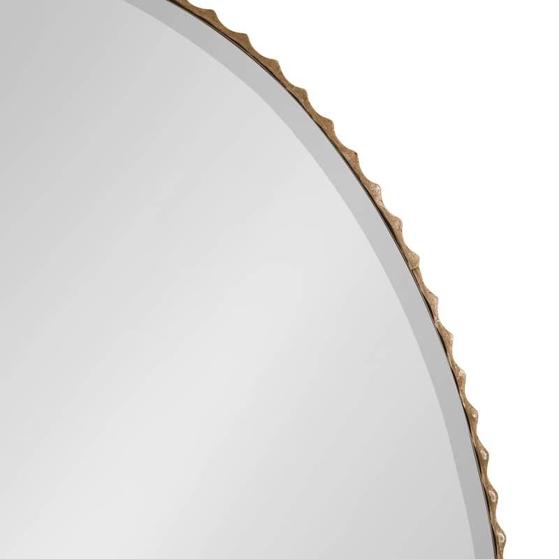 Kate and Laurel Elmora Fluted Oval Wall Mirror