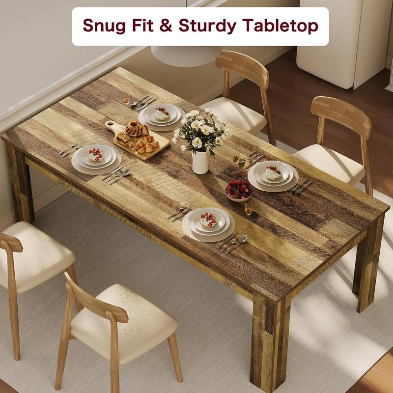 71"L Kitchen Dining Room Table for 4-6 Dining Room, Kitchen, Living Room (Only Table)