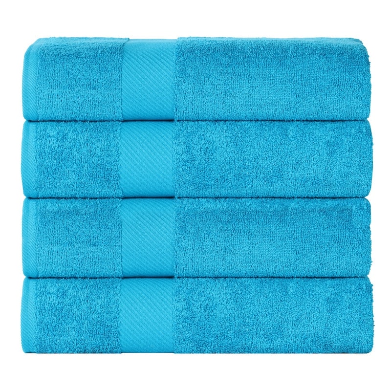 Superior Luxury Solid Highly Absorbent Egyptian Cotton Bath Towel - (Set of 4)