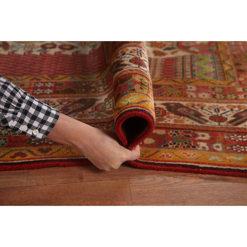 Hand Knotted Oriental 100% Wool Carpet Traditional Floral Beige & Ivories Kashkoli Area Rug - 10' 8'' X 7' 2''