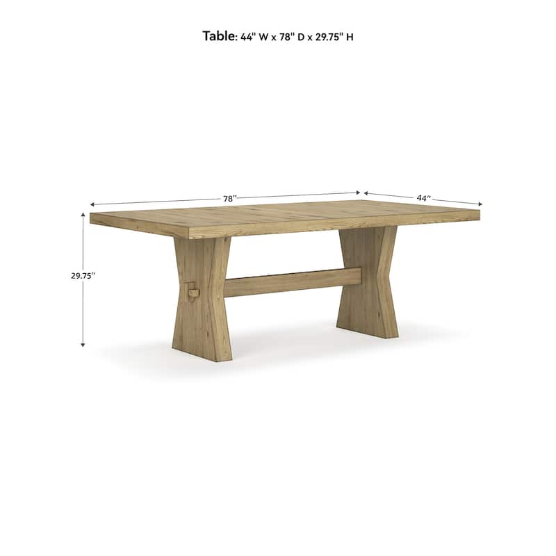 Signature Design by Ashley Galliden Light Brown Dining Table - 44" W x 78" D x 29.75" H