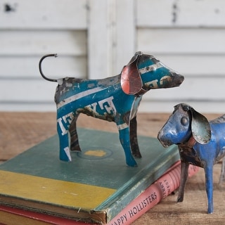 Recycled Dog Figurine - 6" x 2.25" x 4.5"