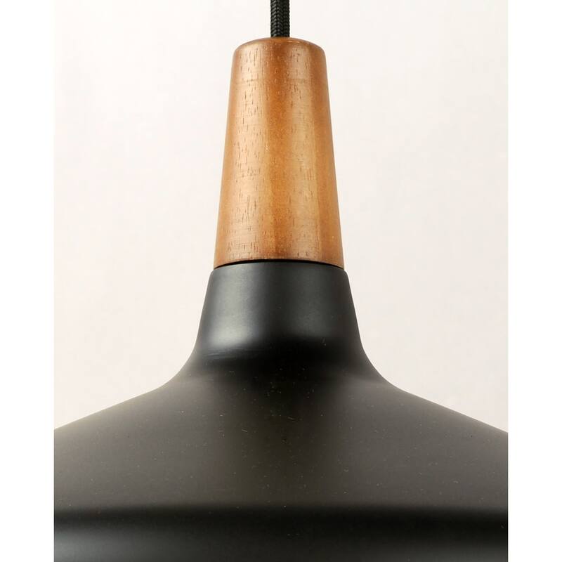 Maxim Nordic Single Light 15" Wood / Aluminum Pendant