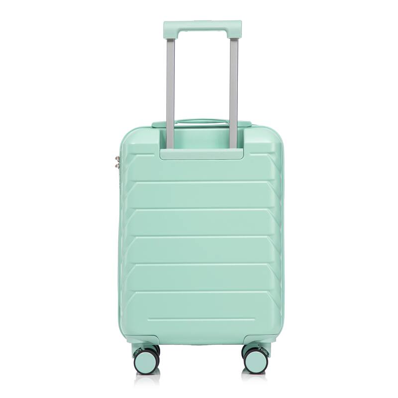 14"/20" ABS Spinner Wheel Luggage w/Combination Lock & Cosmetic Case