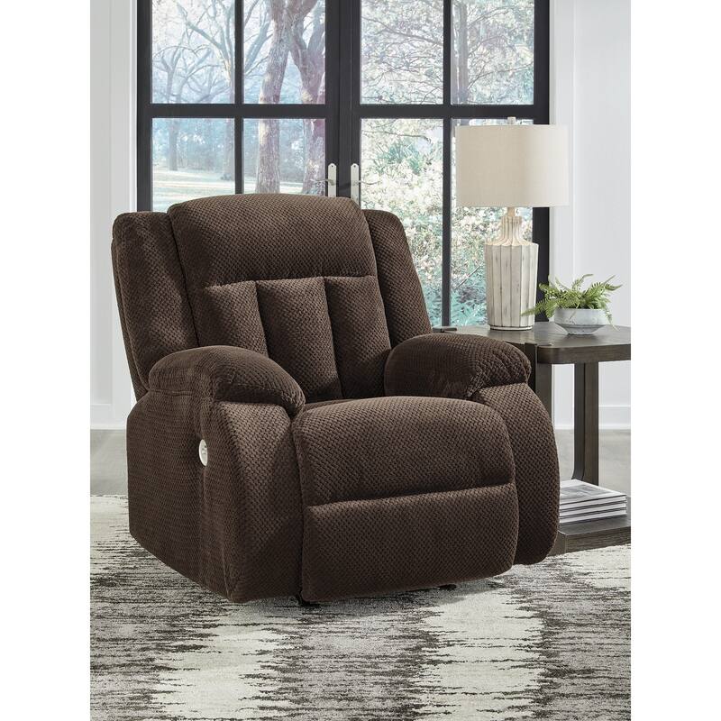 Signature Design by Ashley Free Wake Power Recliner - Brown