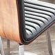 preview thumbnail 25 of 28, Mason Contemporary Swivel Counter Stool Upholstered in Faux Leather (Set of 2) - N/A