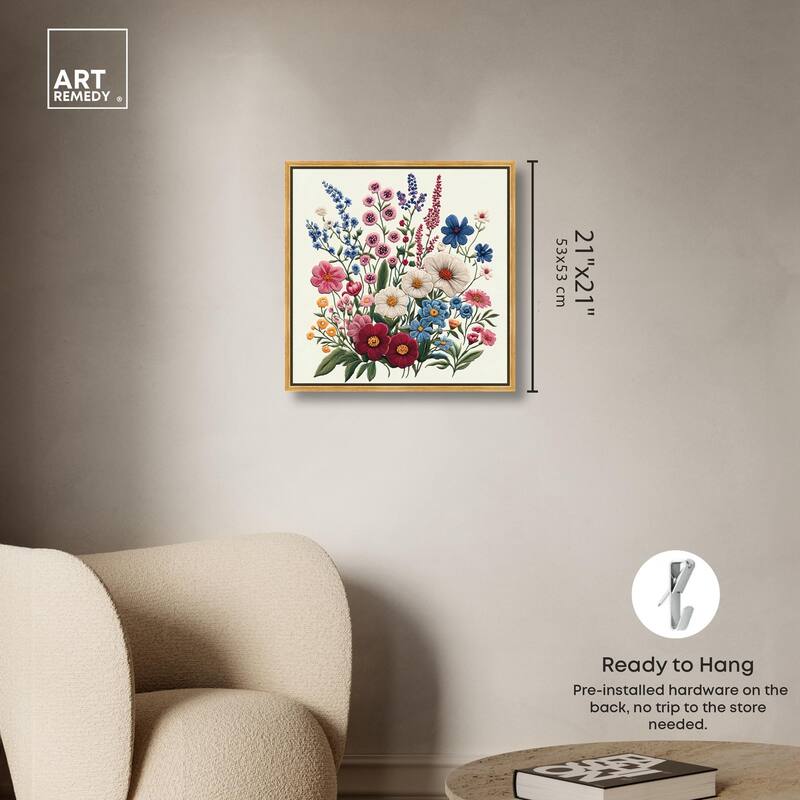 Wildflower Weave Canvas by Art Remedy