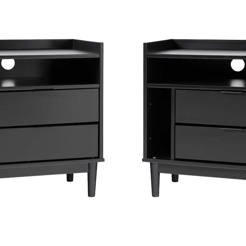 Middlebrook Modern Gallery-Top Solid Wood Nightstand (Set of 2)
