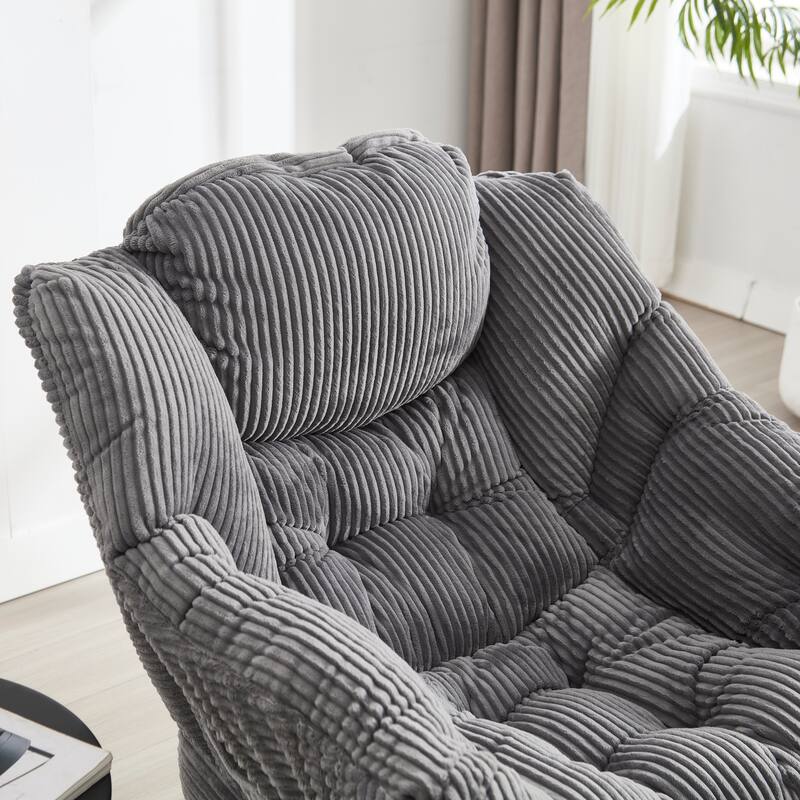 Lazy Chair Accent Chair with Ottoman