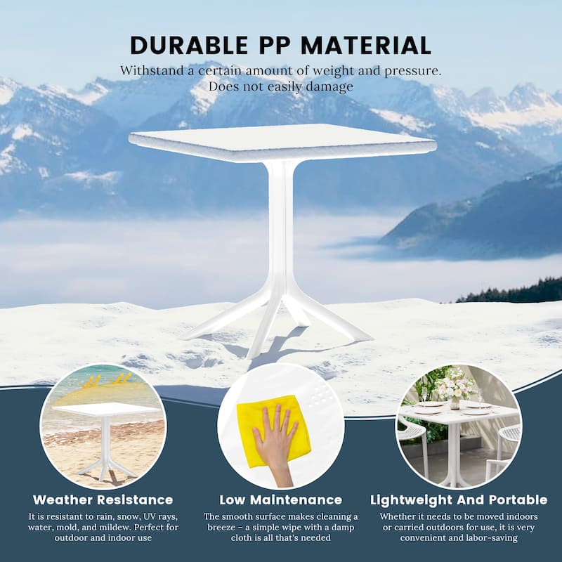 Frond and Form 4-Person Outdoor Square Dining Set