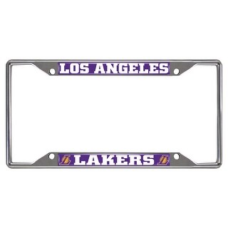 Shop Nba Los Angeles Lakers License Plate Frame 6 25 X12 25 Overstock 19394165