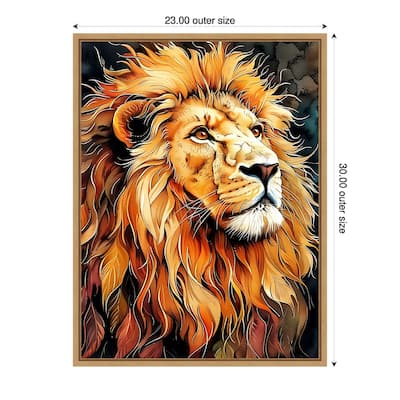 Lion Mane by Justyna Jaszke Framed Canvas Wall Art