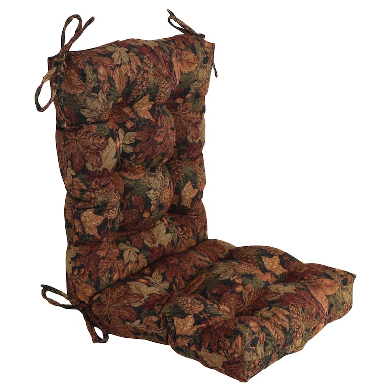 Tapestry Tufted Seat/Back Chair Cushion (Multiple Sizes) - 18 x 38 - Autumn Harvest - Single