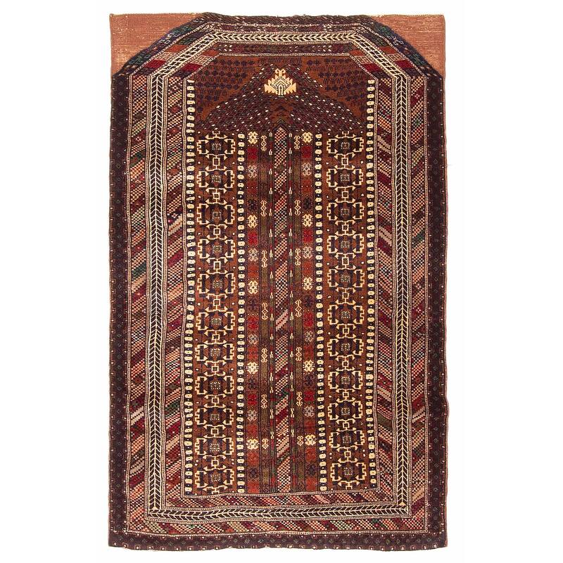 Teimani Brown Rug 2'10" x 4'7" - 2'10 x 4'7 - Brown - 2'10 x 4'7