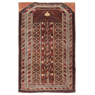 Teimani Brown Rug 2'10" x 4'7" - 2'10 x 4'7