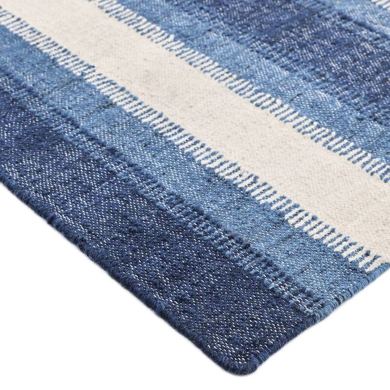 Overton Handmade Modern Contemporary Striped Area Rug