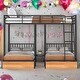 preview thumbnail 2 of 13, Multi-functional Design Metal Triple Bunk Bed with Drawers and Guardrails/Full Over Twin & Twin Bunk Bed