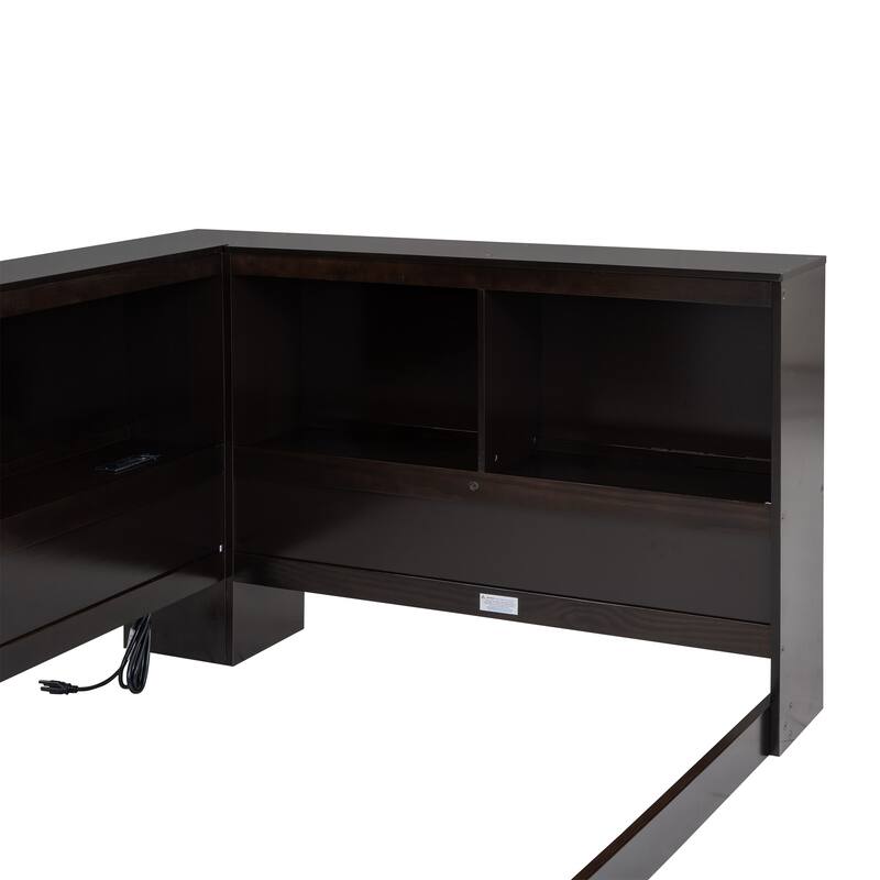 Wood Twin Size Daybed With Storage Cabinets And Usb Ports