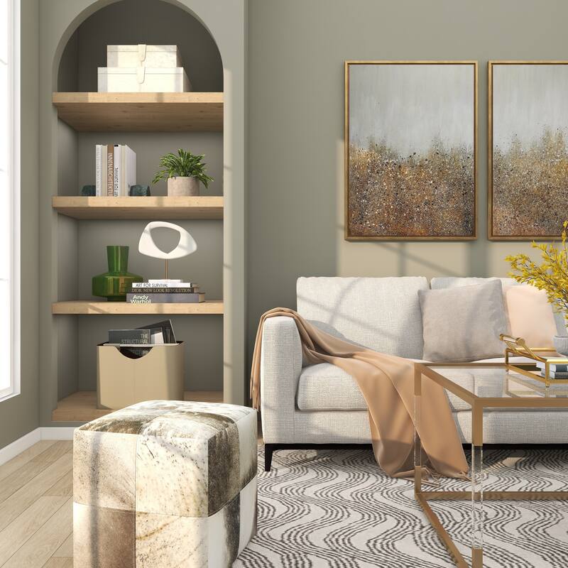 White Polystone Cut-Out Abstract Decorative Sculpture with Marble Stand