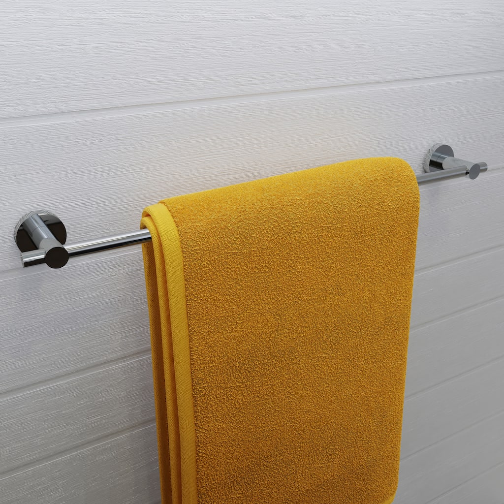 Croydex Epsom Flexi-Fix Screw or Glue Towel Bar, in Chrome (26.8in)