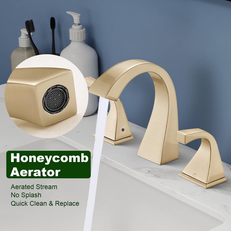 Topcraft Two Handle Bathroom Sink Faucet with Pop-Up Drainer