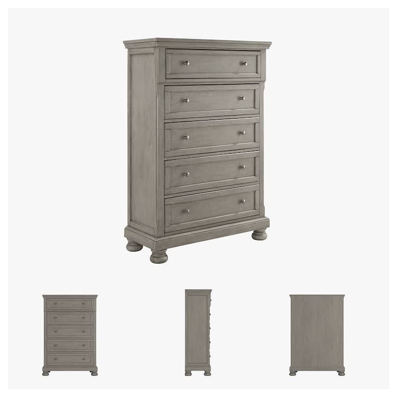 Signature Design by Ashley Canterbury Burnished Grey Five Drawer Chest