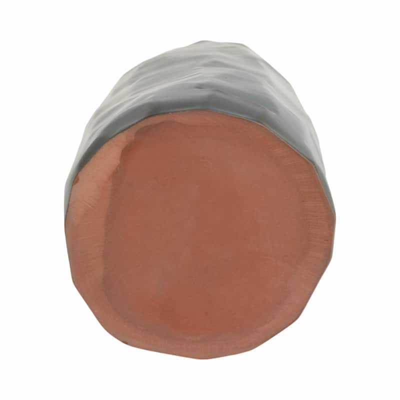 Terracotta Vase with Sculpted Texture Design Modern Decorative Accent