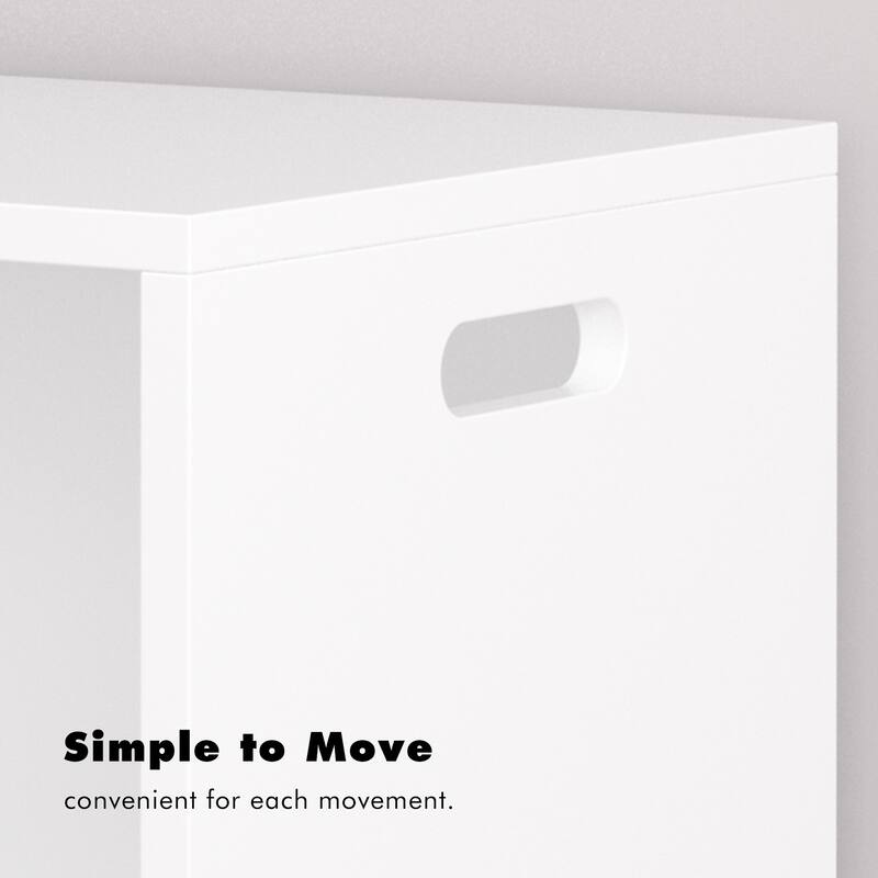 Anmytek Open Kids Toy Storage Box White Wooden Organizer Bin for Nursery Playroom Plush Toys Books