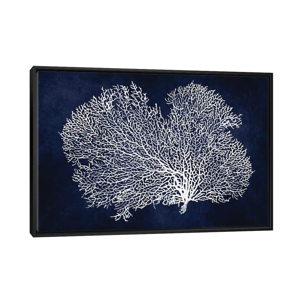 iCanvas "Sea Fan on Indigo Blue II" by Melonie Miller Framed Canvas Print