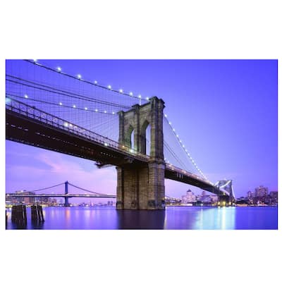 LED Famous New York City Brooklyn Bridge Canvas Wall Art 15.75"x23.5"