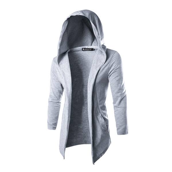 Shop Unique Bargains Men S Front Opening Long Sleeves Casual
