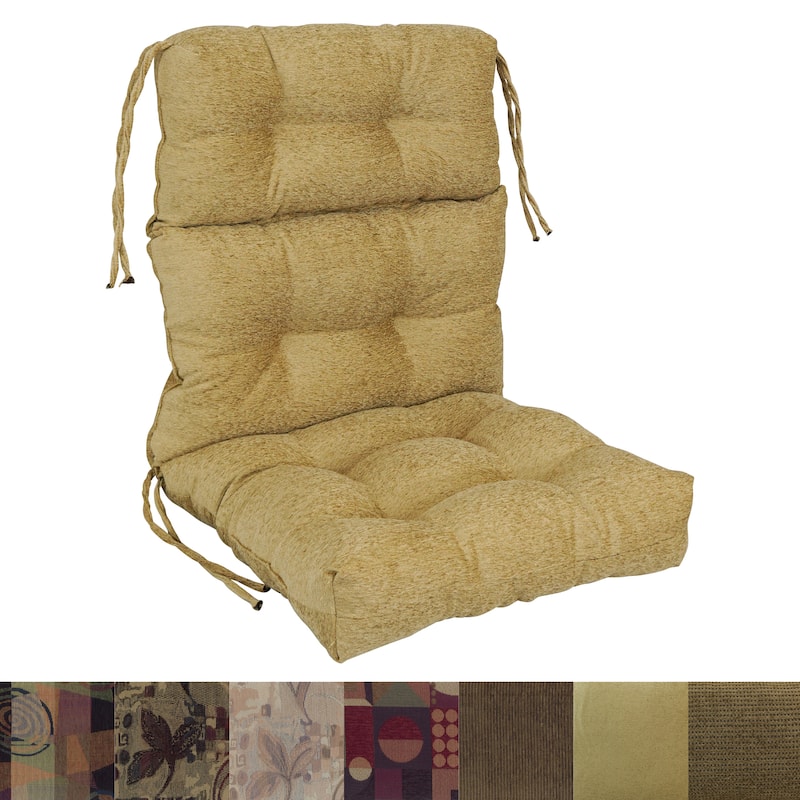 Jacquard Chenille Tufted Chair Cushion