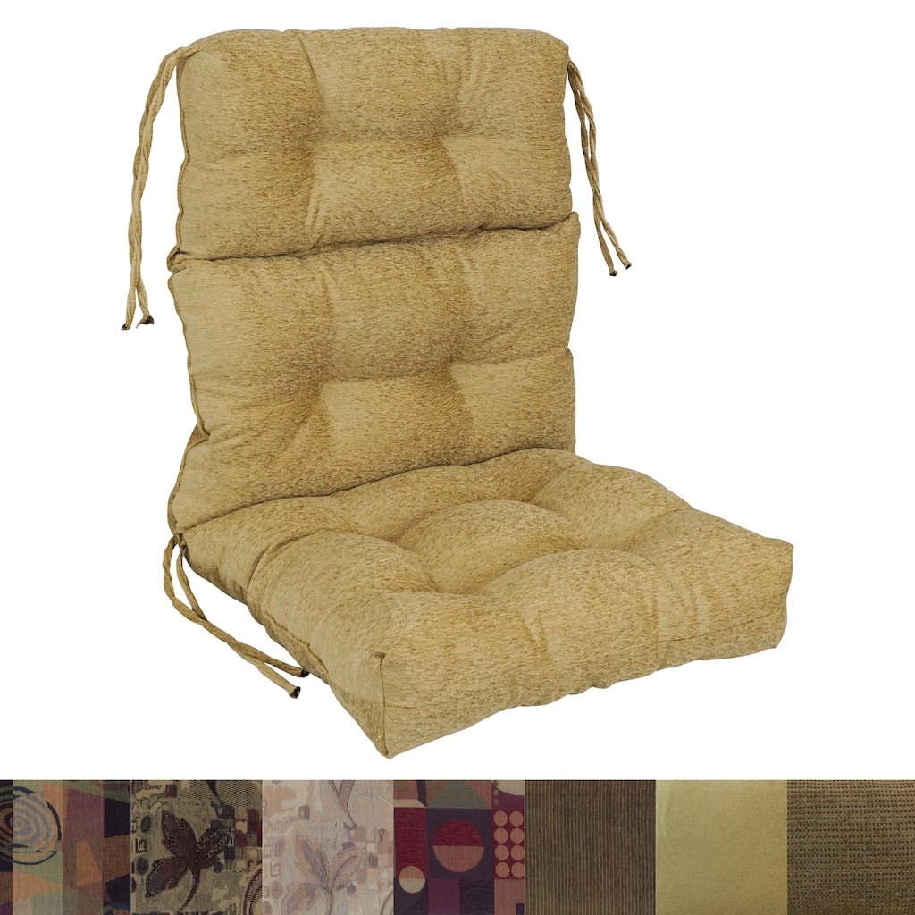 Jacquard Chenille Tufted Chair Cushion