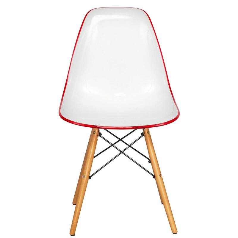 Cresco Acrylic Accent Banquet Side Dining Chair in Solid Beech Wood Legs for Indoor Outdoor Home Office Living Room & Kitchen