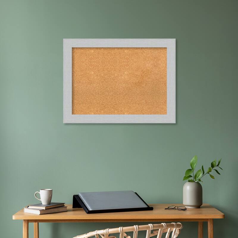 Shiplap Wood Framed Natural Corkboard Bulletin Board