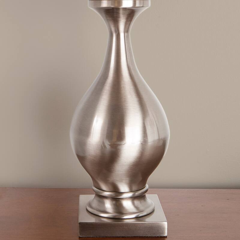 Silver Orchid Violet 28" Metal Table Lamp (Set of 2)