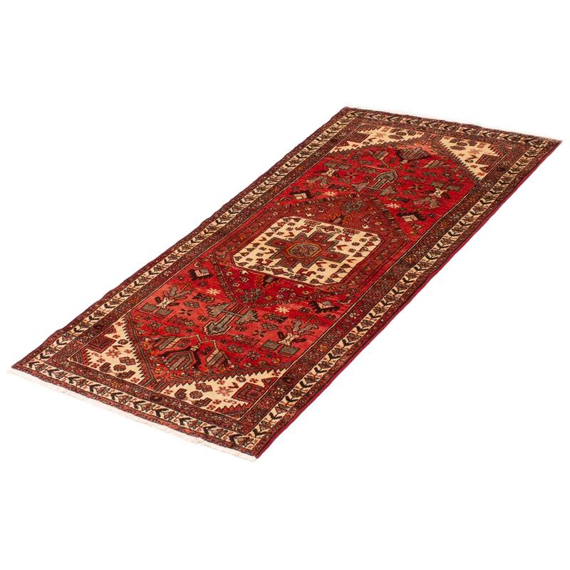 ECARPETGALLERY Hand-knotted Anadol Red Wool Rug - 3'2 x 6'4