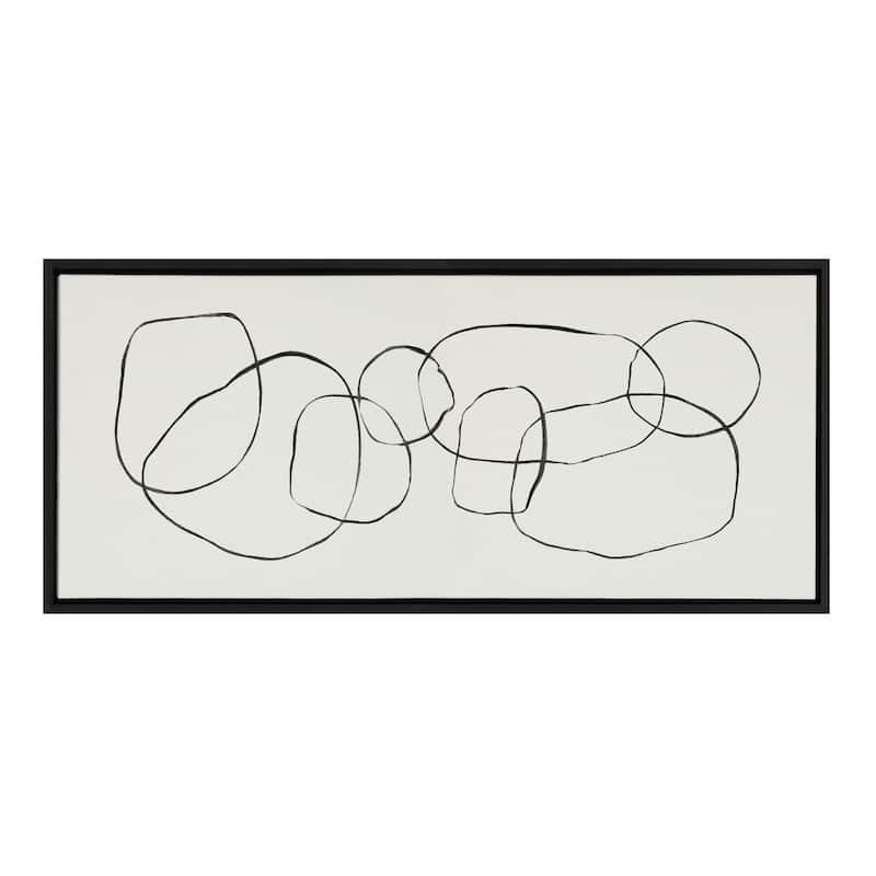 Kate and Laurel Sylvie Circles Canvas by Teju Reval of SnazzyHues