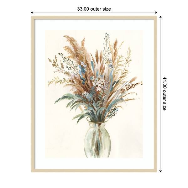 Fall Wild Flowers I by Asia Jensen Wood Framed Wall Art Print - Svelte ...