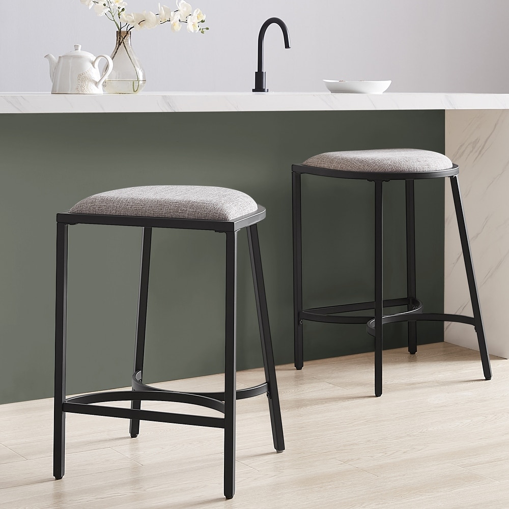 Crosley Crockett Bar Stool, Black, Set of 2, Size: One Size