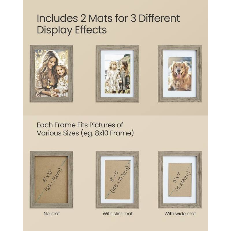 Wall Mounted or Tabletop Picture Frames with Glass Ideal Gift for Birthdays or Any Occasion