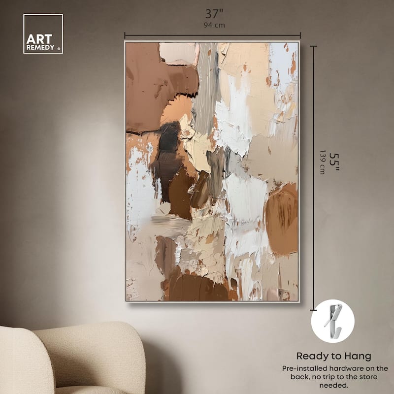 Beige Variations Canvas by Art Remedy