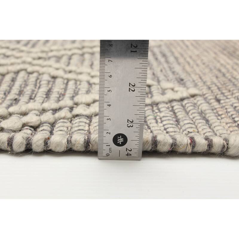 ECARPETGALLERY Braid weave Sienna Tan Wool Rug - 6'2 x 9'2