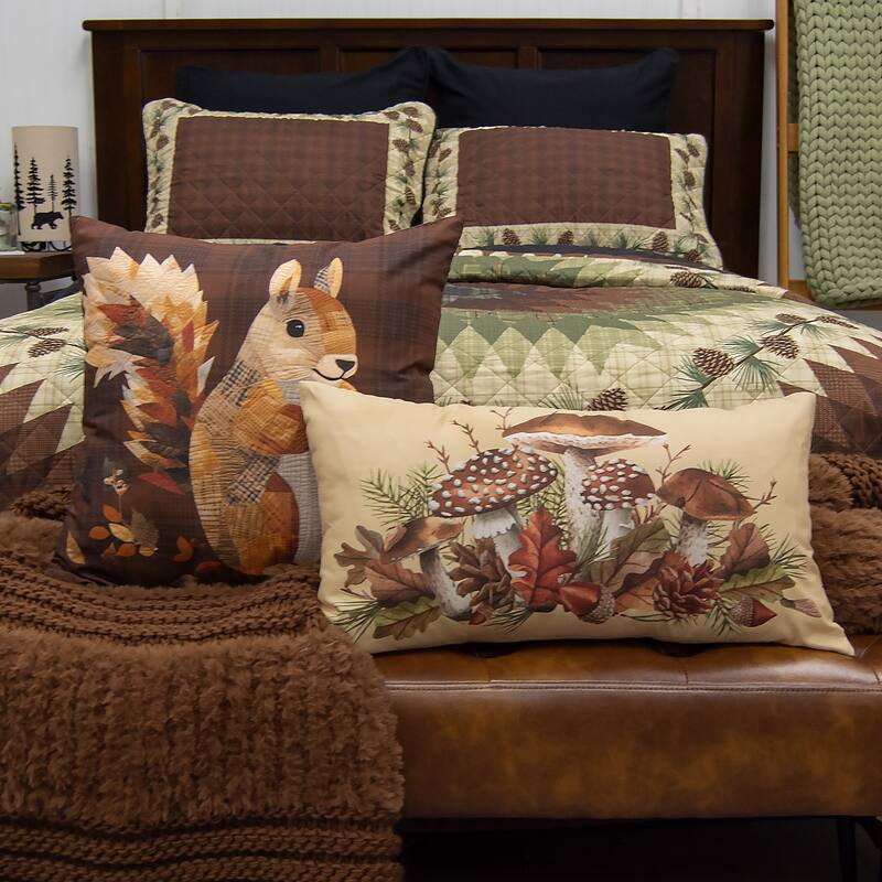 Donna Sharp Pine Circle 2PC Polyester Decor Pillow Set