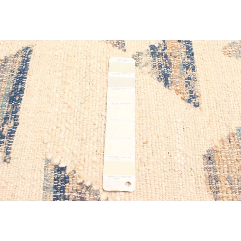 ECARPETGALLERY Flat-Weave Palas Denizli Cream Jute Kilim - 5'9 x 7'6
