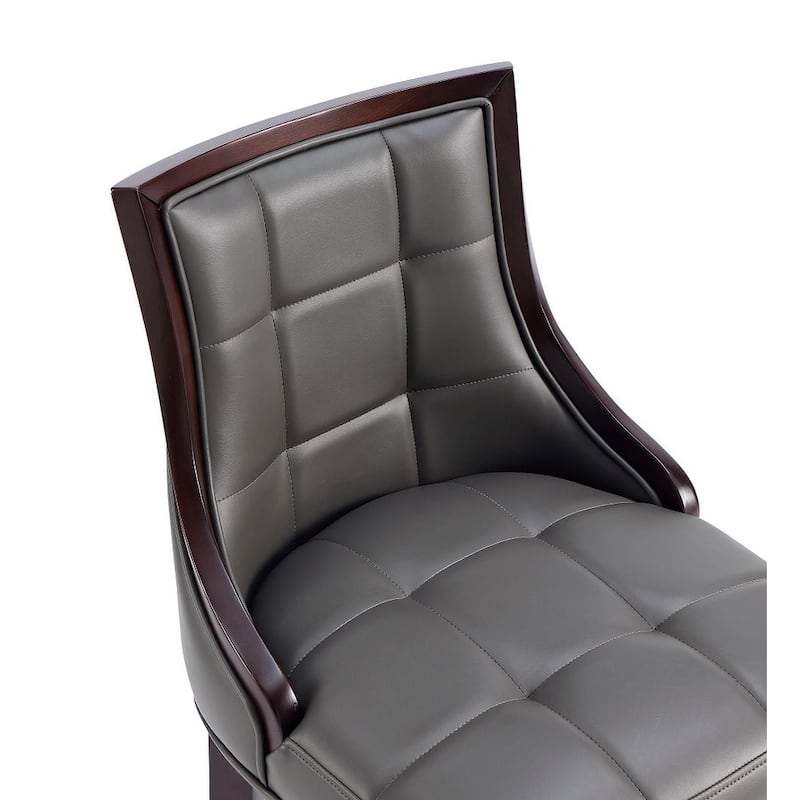 Manhattan Comfort Fifth Ave 39.5 in. Dark Walnut Beech Wood Counter Height Bar Stool