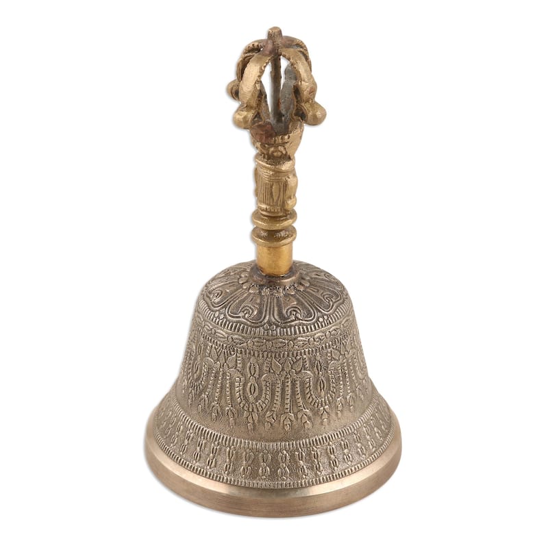 Novica Handmade Vintage Sound Decorative Brass Bell